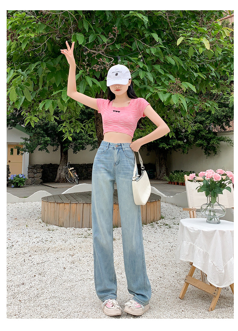 ストレートデニムパンツ