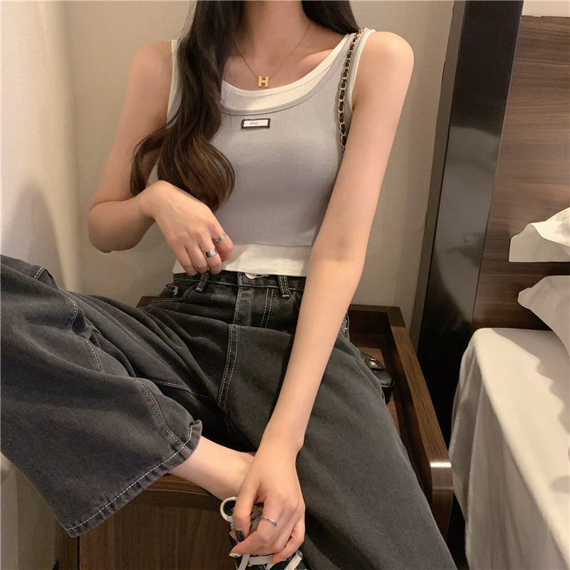フェイクレイヤードタンクトップ