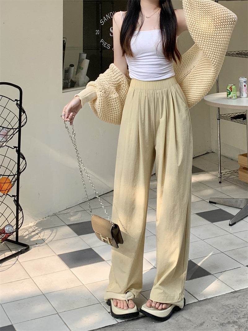 ナイロンワイドパンツ