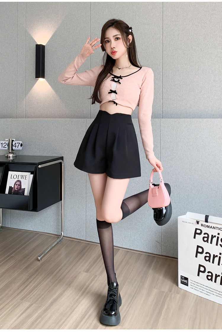 プリーツショートパンツ