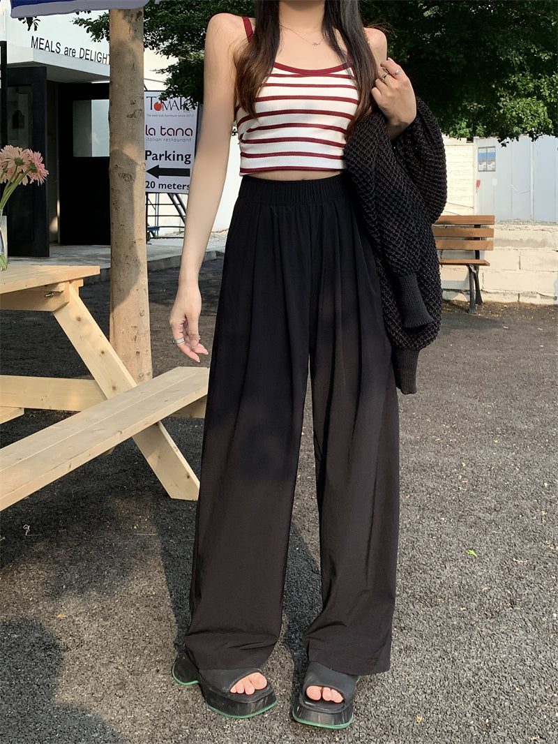 ナイロンワイドパンツ