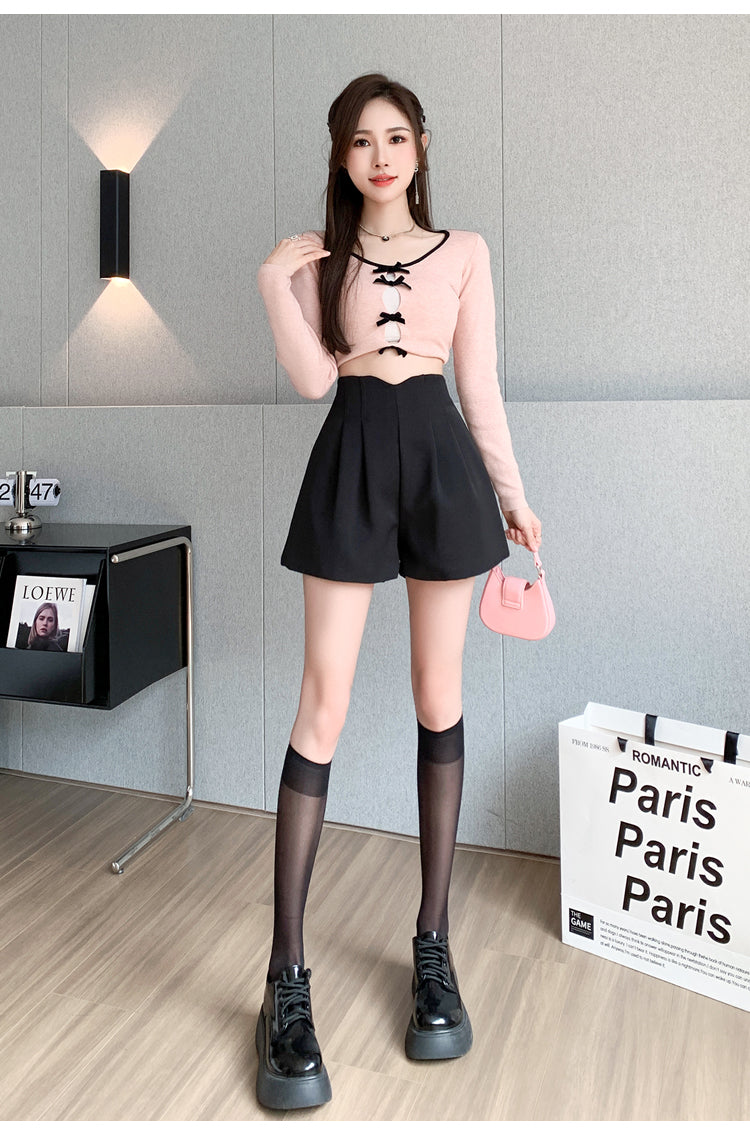 プリーツショートパンツ