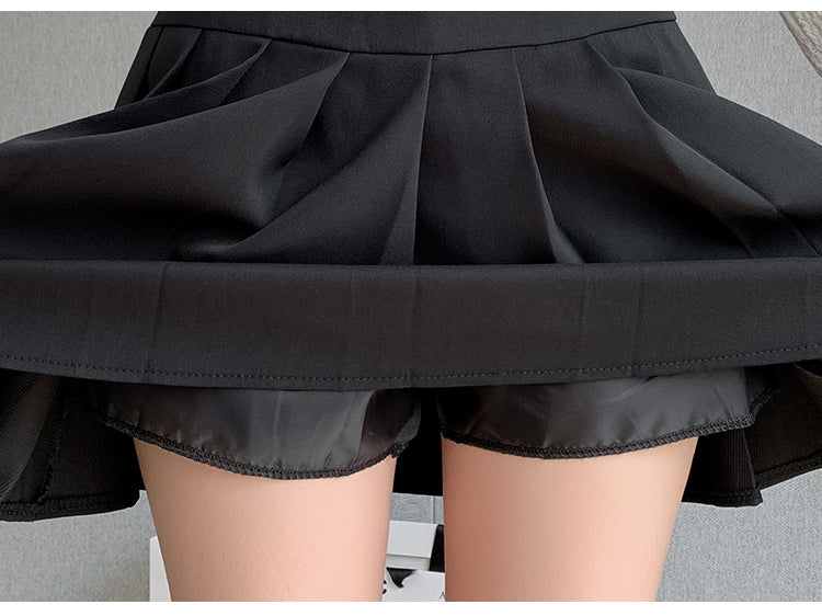 ベルトセットプリーツスカート