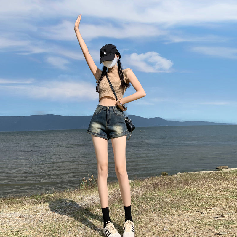デニムショートパンツ