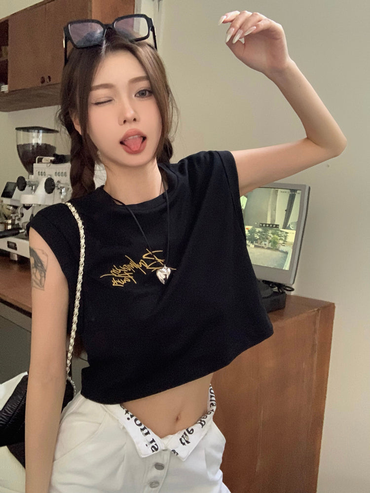 ノースリーブワンポイントT