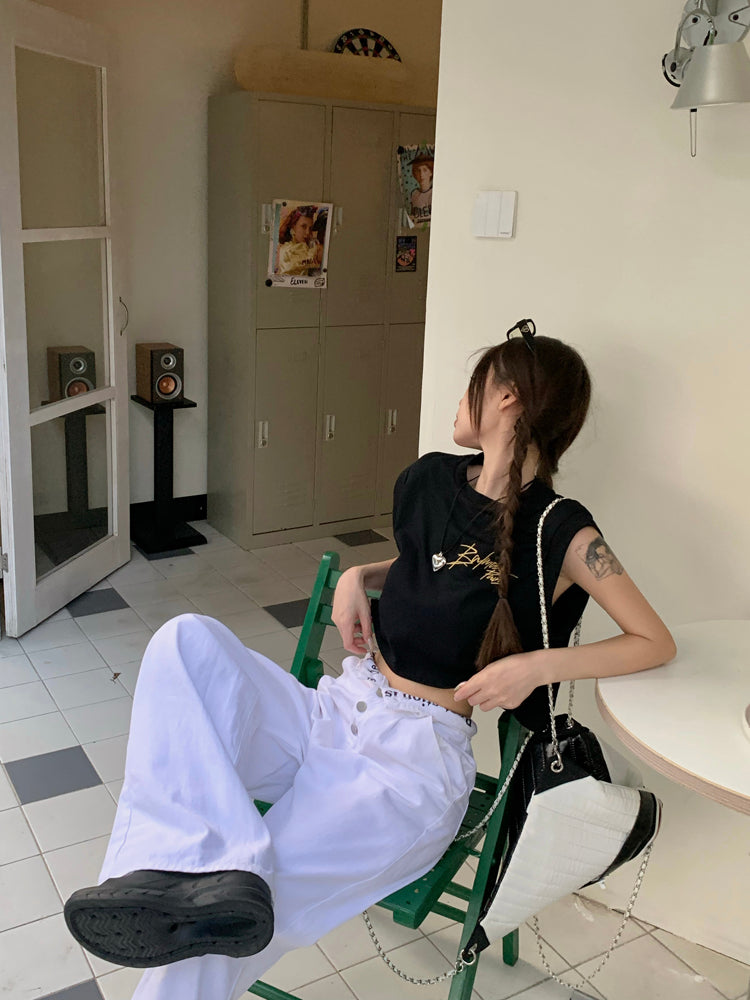 ノースリーブワンポイントT