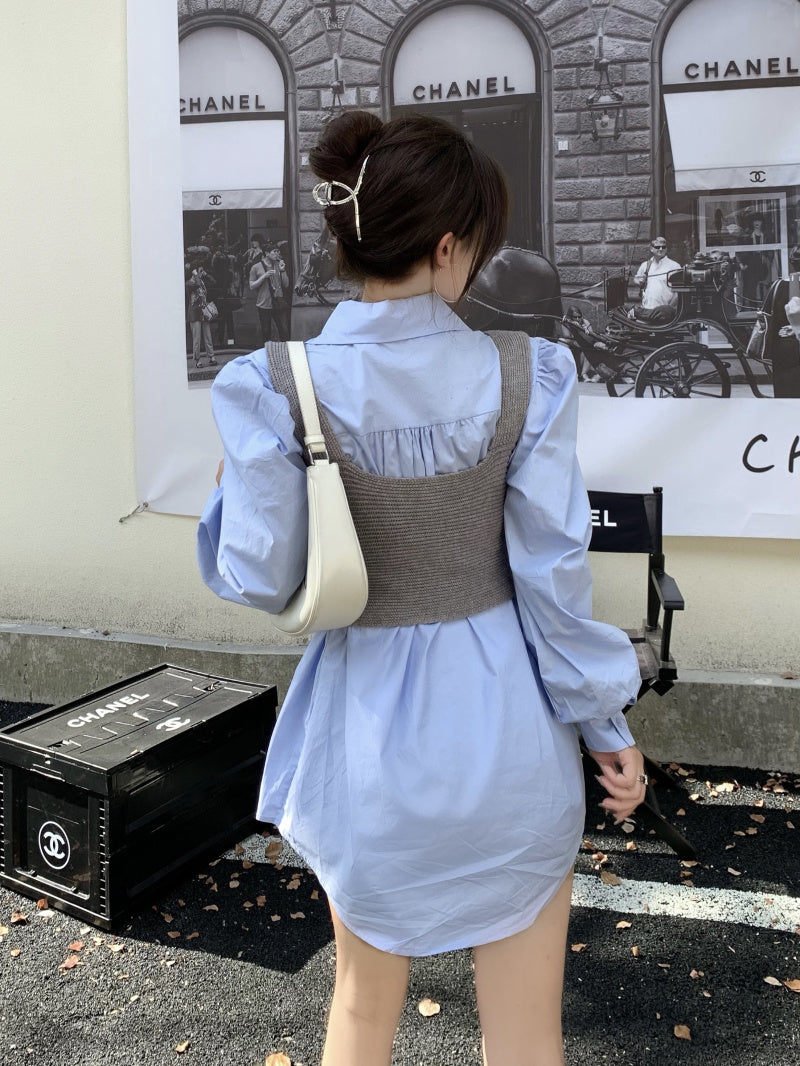 長袖オーバーシャツ
