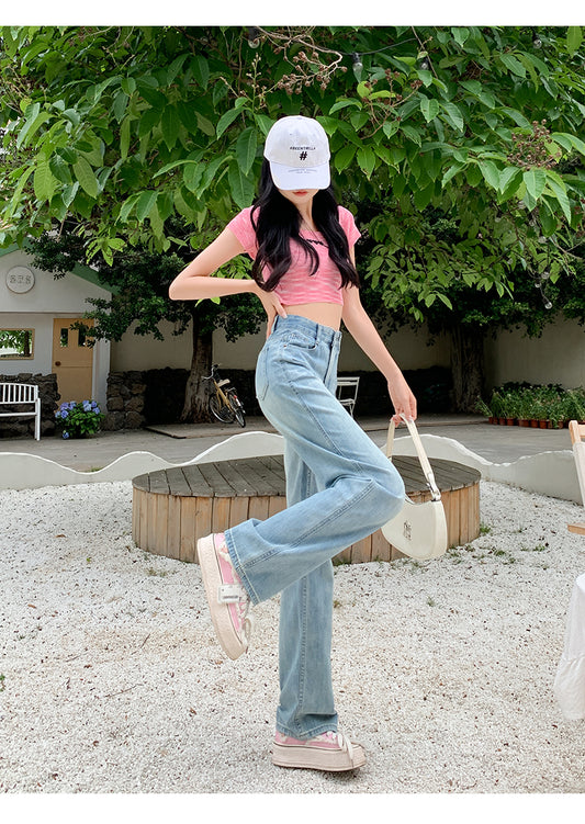 ストレートデニムパンツ