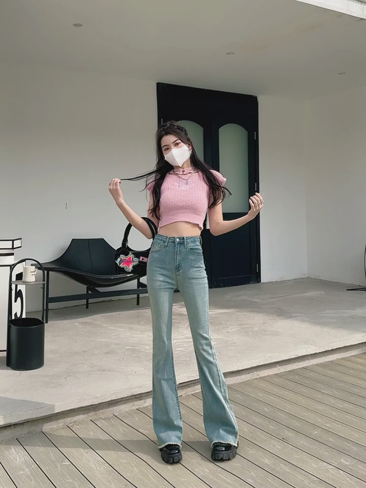 ハイウエストブーツカットデニムパンツ – TETE-ONLINE